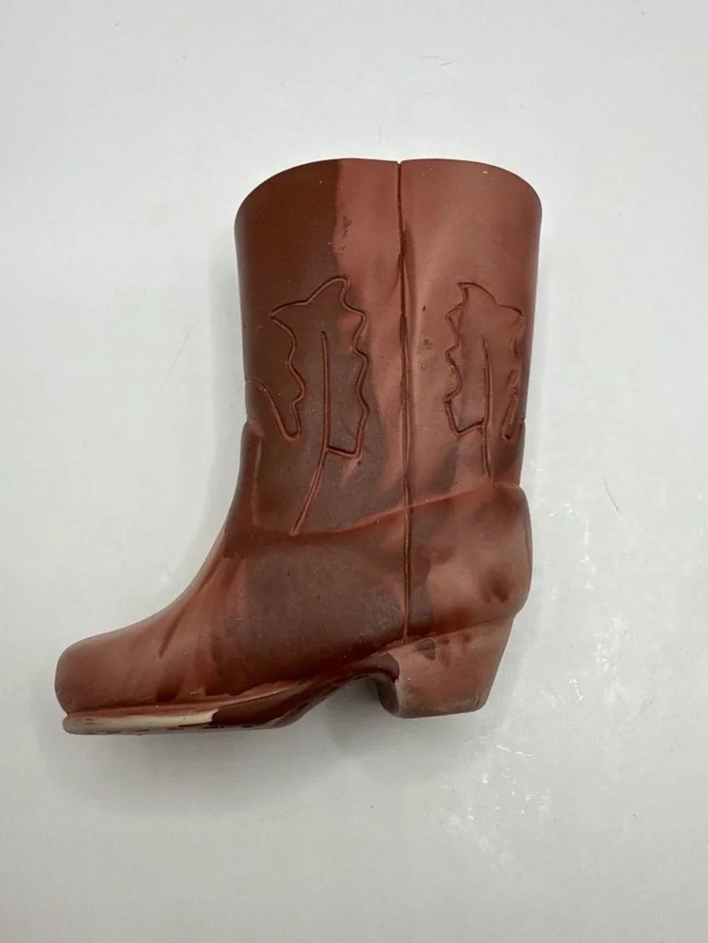 Vintage Dot Boot Small Brown Vinyl Cowboy Doll Boot Replacement Western Accessor